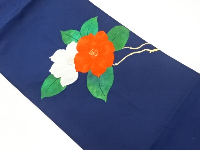 JAPANESE KIMONO / VINTAGE NAGOYA OBI / WOVEN CAMELLIA